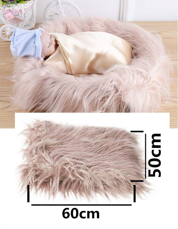 Newborn Baby's Artificial Fur Blanket- Photo Props 