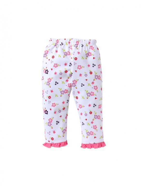 Pink Flower Applique Top and Pant Set