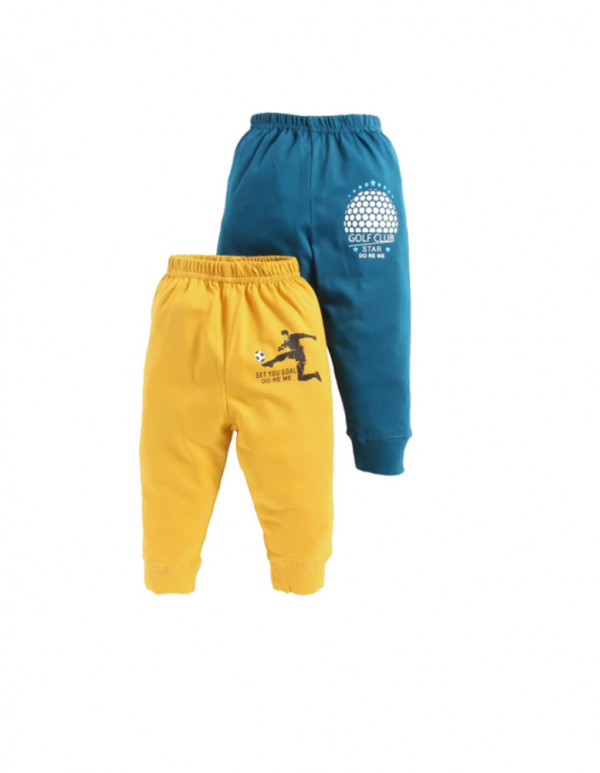 Blue And Yellow Joggers ( Pack of 2)