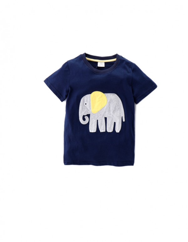 GT -Navy Elephant T-Shirt and Shorts Set