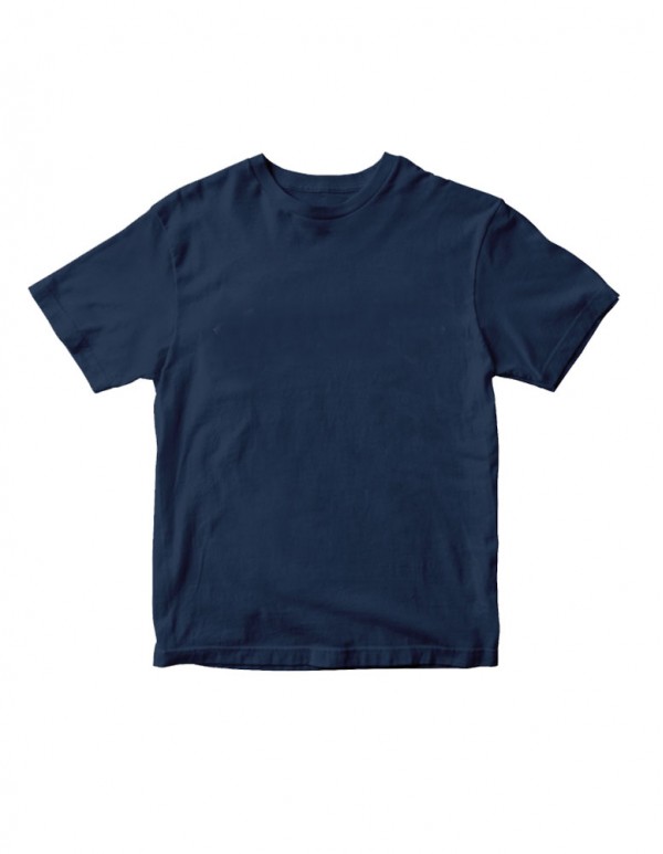 Kids-Navy Plain Tee-3-4 yrs