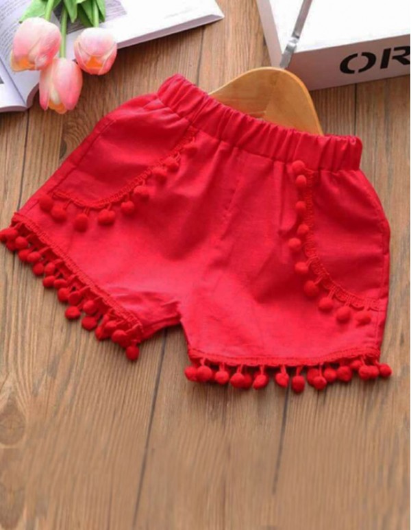 LNSBB-Trendy Red Top and short Set