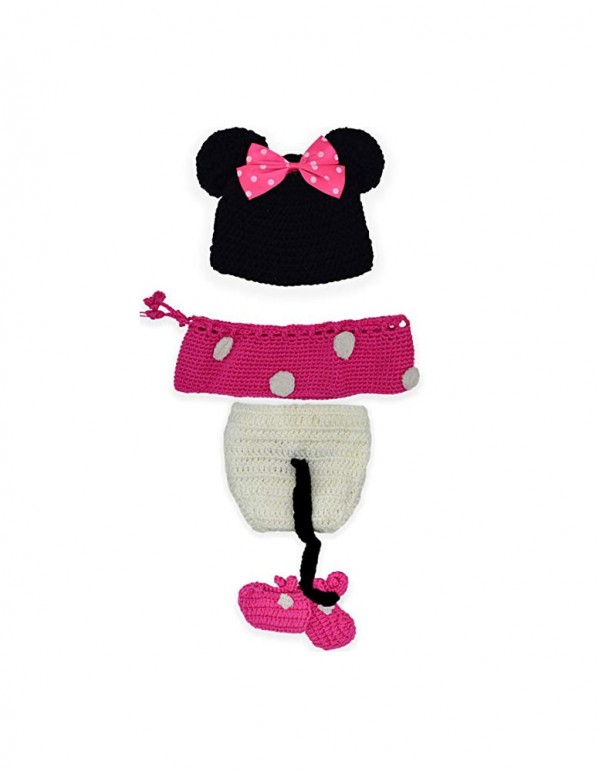 Minnie Mouse Hat, Skirt, Shorts and Booties Crochet -Photoshoot Props