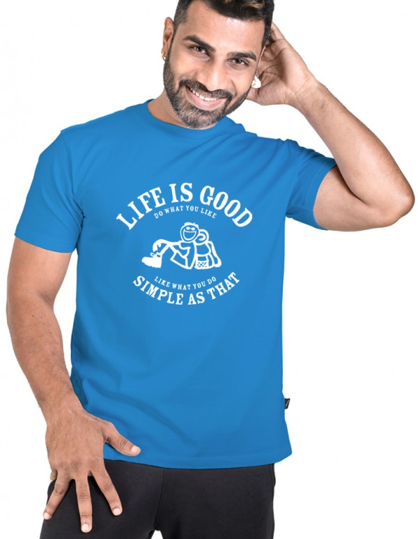 Men's Crew Neck-Life is Good Tee